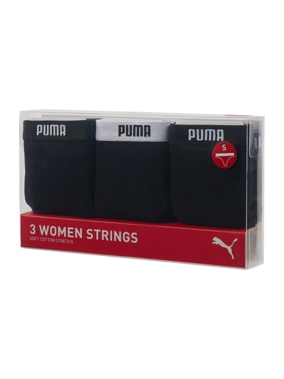 Puma Stringi z dodatkiem streczu w zestawie 3 szt. Czarny 2