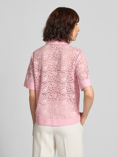 JOOP! Regular Fit Bluse aus Spitze Modell 'Blandine' Pink 5