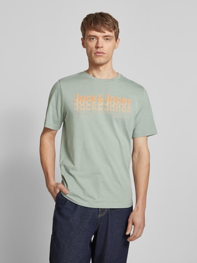 Jack & Jones T-Shirt mit Label-Print Modell 'TEX' Mint 4