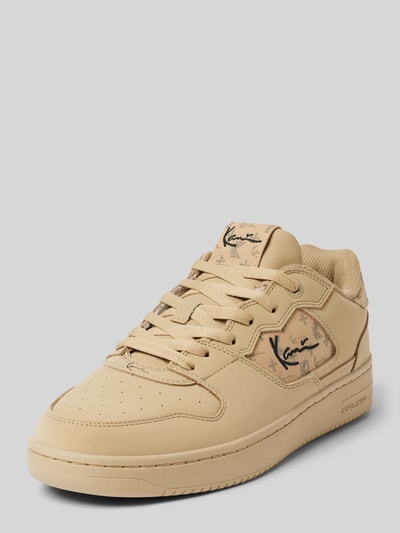 KARL KANI Leren sneakers met labelstitching Beige - 1