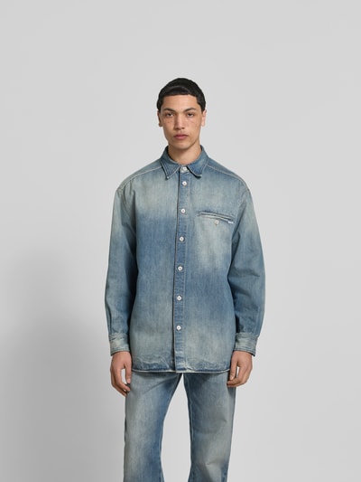 MM6 Maison Margiela Relaxed Fit Jeanshemd aus Baumwolle Jeansblau 4