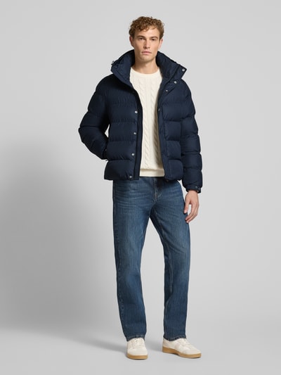 BOSS Orange Regular Fit gewatteerd jack met capuchon model 'Omaris' Marineblauw - 1