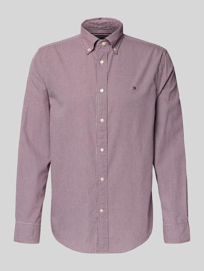 Tommy Hilfiger Regular fit vrijetijdsoverhemd van puur katoen-popeline Bordeaux - 2