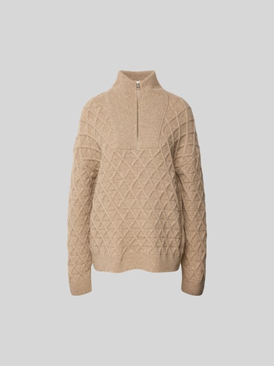 Closed Oversized Pullover mit Troyer-Kragen Beige 2