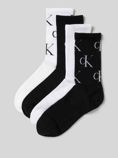 Calvin Klein Jeans Socken mit elastischem Rippenbündchen im 4er-Pack Black 1