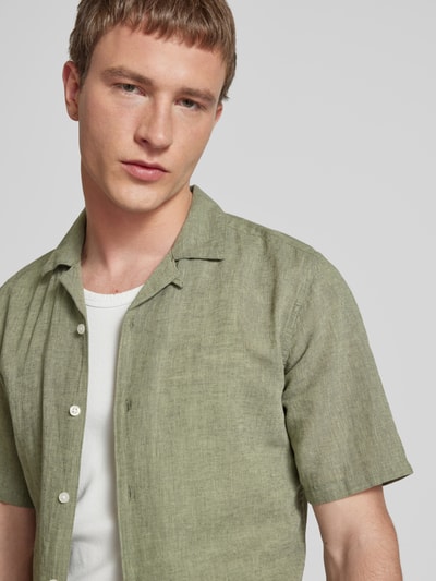 Only & Sons Freizeithemd aus Baumwoll-Leinen-Mix Modell 'CAIDEN' Hellgruen 3