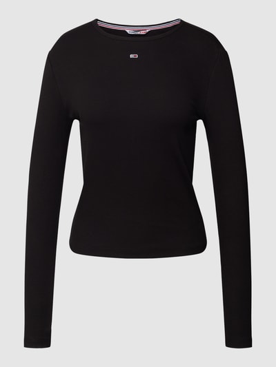 Tommy Jeans Longsleeve in Ripp-Optik Modell 'BABY' Schwarz 2