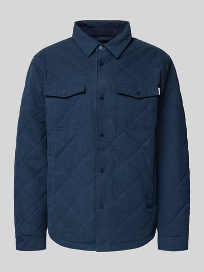 Pepe Jeans Regular Fit Hemdjacke aus Baumwoll-Mix Modell 'QUILTED WORKSHIRT' Marine 2