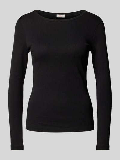 s.Oliver RED LABEL Longsleeve met ronde hals Zwart - 2