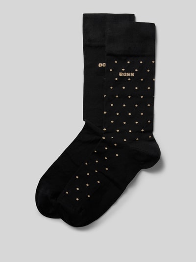 BOSS Socken mit Label-Stitching Modell 'Gift' im 2er-Pack Black 1