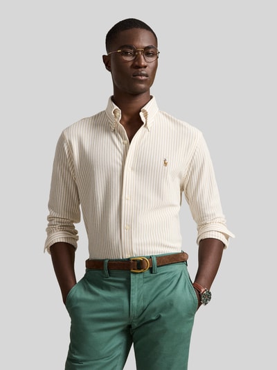 Polo Ralph Lauren Regular Fit Freizeithemd aus reiner Baumwolle Beige 4