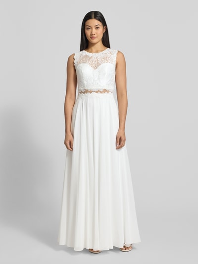 Mascara Brautkleid mit transparenter Taille Offwhite 4