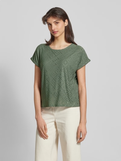 Vero Moda Relaxed Fit T-Shirt mit Lochspitze Modell 'TASSA' Lind 4