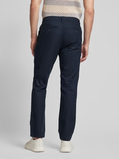 Tom Tailor Relaxed fit chino van een mix van linnen en katoen Marineblauw - 5