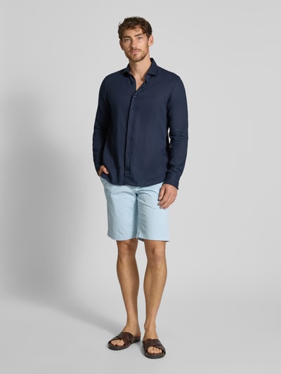 Marc O'Polo Regular Fit Shorts aus weichem Baumwoll-Mix Modell 'RESO JOGGER' Bleu 1