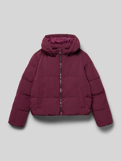 Only Regular Fit Steppjacke mit abnehmbarer Kapuze Modell 'DOLLY' Pflaume 1