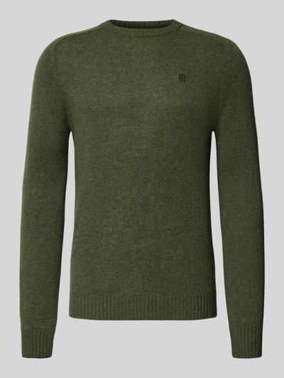 MCNEAL Regular fit gebreide pullover van pure wol Donkergroen gemêleerd - 2
