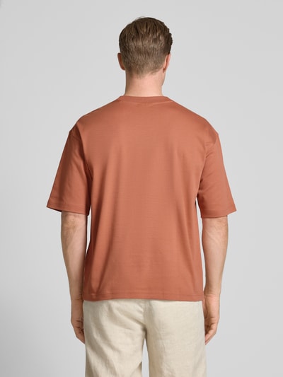 JAKE*S STUDIO MEN T-shirt met ronde hals Roestrood - 5