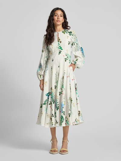 Ted Baker Leinenkleid mit Häkelspitze Modell 'utala' Offwhite 4