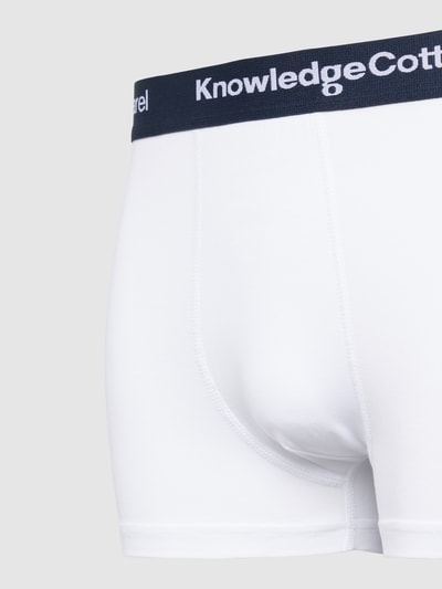 Knowledge Cotton Apparel Obcisłe bokserki z elastycznym paskiem z logo w zestawie 3 szt. Jasnoszary melanż 2