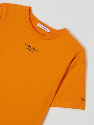 Calvin Klein Jeans T-Shirt aus Baumwolle Orange 2