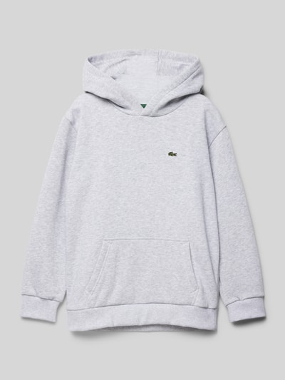 Lacoste Hoodie mit Logo-Patch Mittelgrau Melange 1