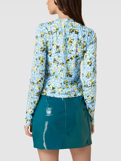 Marc O'Polo DENIM Longsleeve mit Allover-Muster Hellblau 5