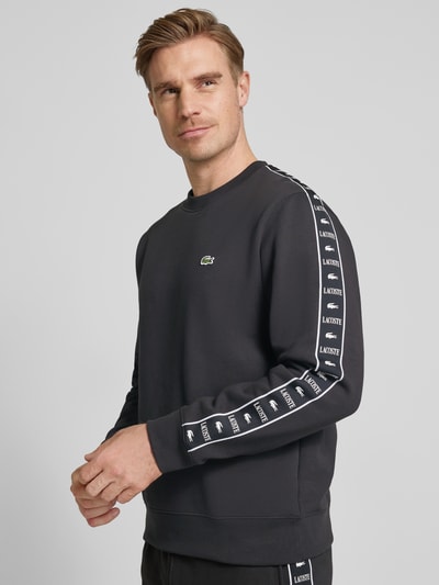 Lacoste Sweatshirt met labeldetails Zwart - 3