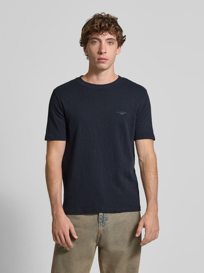 Marc O'Polo Denim Regular fit T-shirt van puur katoen Donkerblauw - 4
