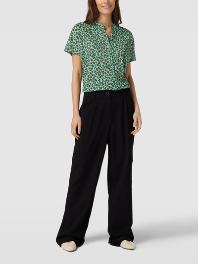 Marc O'Polo Bluse mit Animal-Print Tuerkis 1