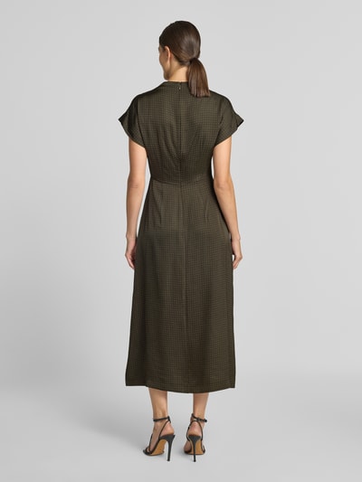 Jake*s Collection Fließendes Freizeitkleid mit Allover-Muster Dunkelgruen 5