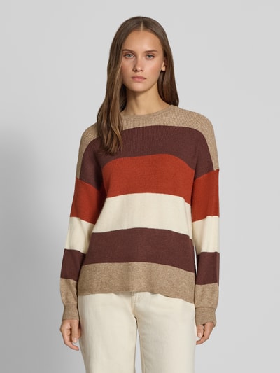 ONLY Regular fit pullover van viscosemix model 'LATIA' Zand - 4