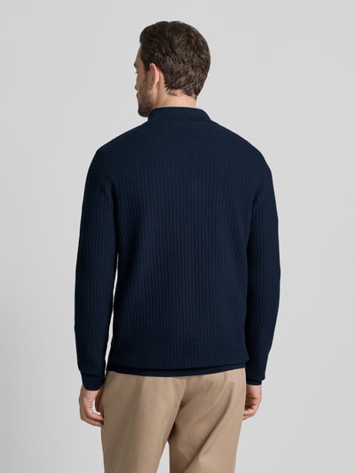Christian Berg Men Gebreide pullover met polokraag Marineblauw - 5