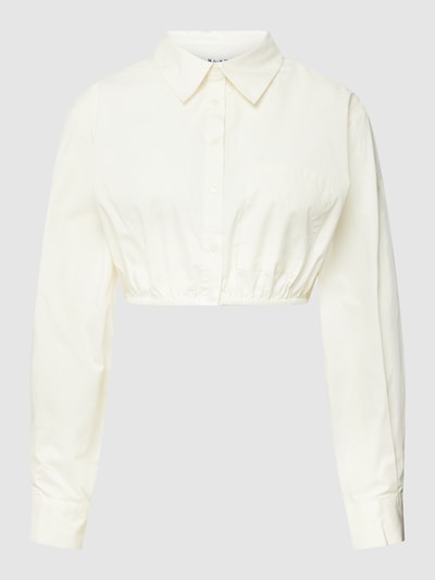 NA-KD Korte blouse met haaikraag Offwhite - 2