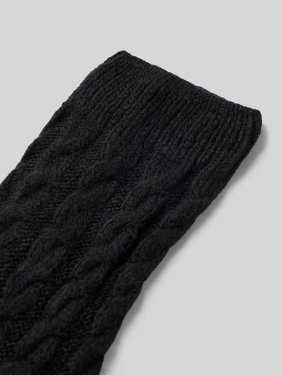 camano Sokken met kabelpatroon Zwart - 2