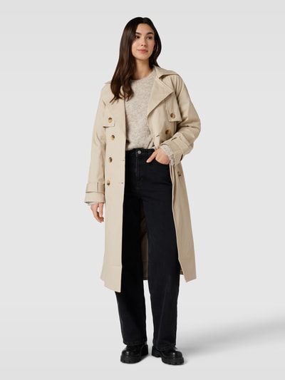 YAS Trenchcoat met tailleriem, model 'TERONIMO' Beige - 1