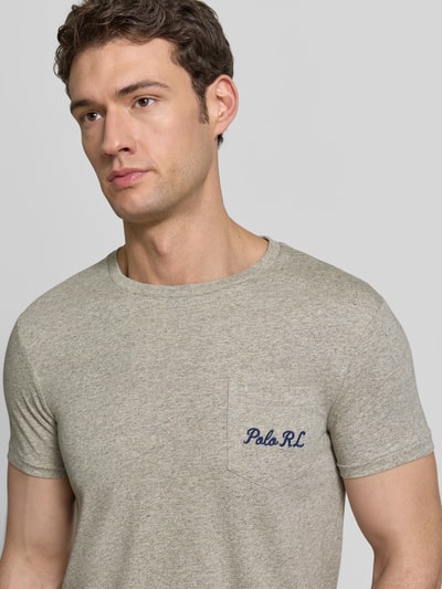 Polo Ralph Lauren Regular Fit T-Shirt aus reiner Baumwolle Hellgrau Melange 3