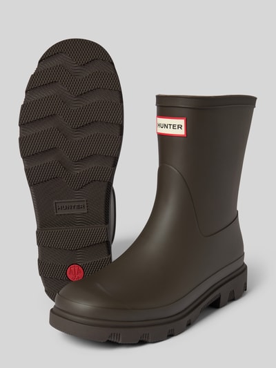 Hunter Rubberen laarzen met logo Chocoladebruin - 4