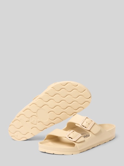Espadrij Slides mit Logo-Prägung Modell 'AMI POOL' Beige 4