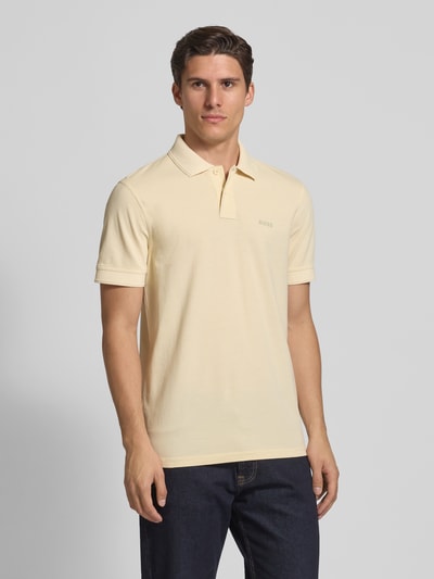 BOSS Orange Regular Fit Poloshirt aus reiner Baumwolle Modell 'PRIME' Ecru 4
