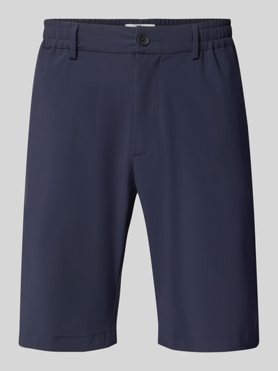 Produktfoto, Straight Fit Shorts mit elastischem Bund von CRUNA, ciemnogranatowy, z elastycznym pasem, kieszenie z tyłu, Szerokość w rozmiarze 50: 42 cm, Długość wewnętrzna nogawki w rozmiarze 50: 26 cm