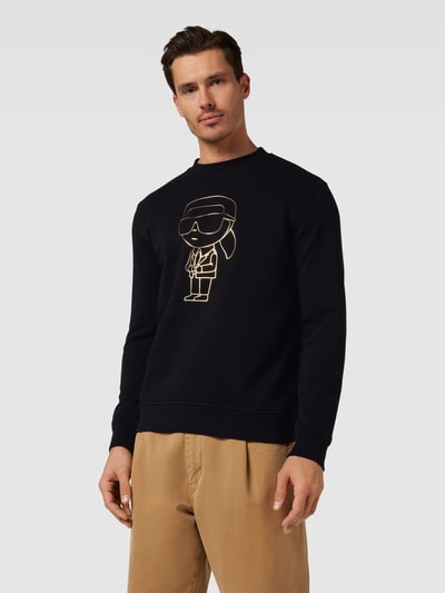 Karl Lagerfeld Sweatshirt met labelprint Zwart - 4