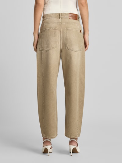 Weekend Max Mara Regular Fitt Barrel Jeans aus reiner Baumwolle Modell 'ARCADIA' Beige 5