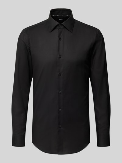 BOSS Slim Fit Businesshemd aus Baumwoll-Mix Modell 'HANK' Black 2