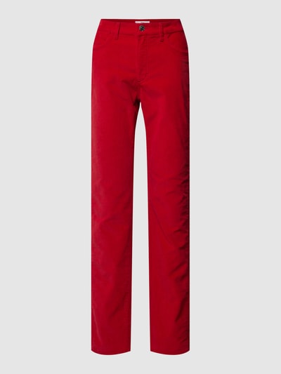 Brax Corduroy broek met steekzakken Rood - 2