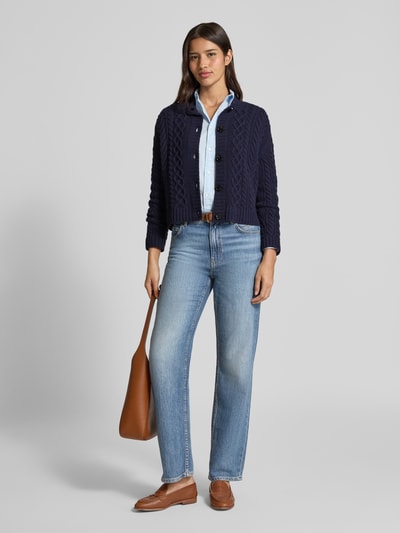 Weekend Max Mara Regular fit gebreid jack van zuivere wol, model 'ABITO' Marineblauw - 1