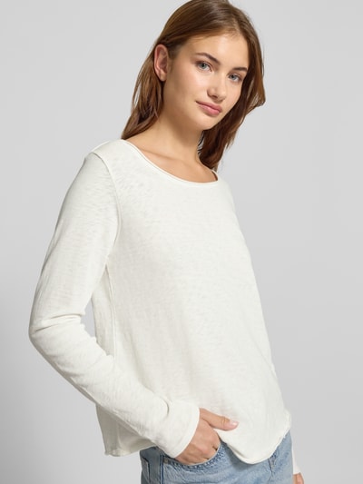 Marc O'Polo Denim Longsleeve mit Label-Detail Weiss 3