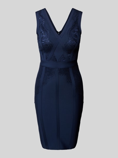 Lipsy Sukienka koktajlowa o długości do kolan z dekoltem w serek Granatowy 2