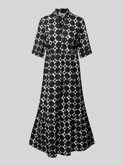 Christian Berg Woman Midikleid mit Hemdblusenkragen Black 2