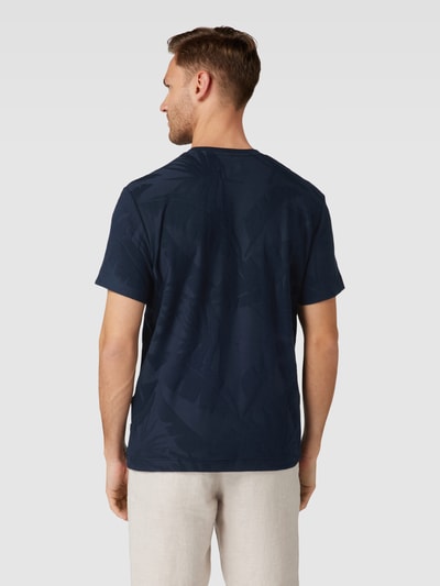 Tom Tailor T-Shirt mit Strukturmuster Modell 'jaquard' Marine 5